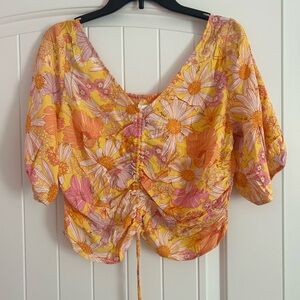 brand new with tags Yellow floral top size large